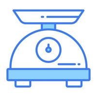 Weight scale vector design, weight machine icon in editable style