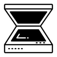 Trendy icon of scanning machine, scanner vector design