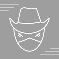 icono de vector de bandido