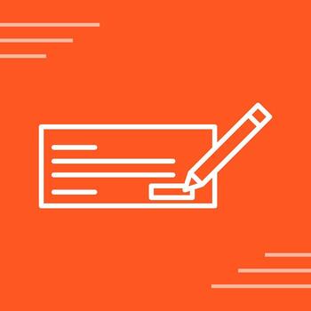 Write Cheque Vector Icon