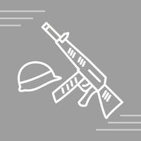 Gun and Helmet Vector Icon