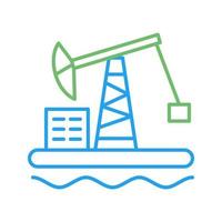 icono de vector de plataforma petrolera