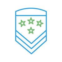 icono de vector de insignia militar