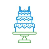 icono de vector de pastel de cumpleaños