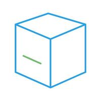 icono de vector de cubo