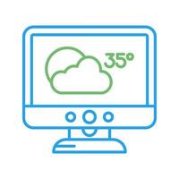 icono de vector de pronóstico del tiempo