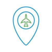 Airport Location Vector Icon