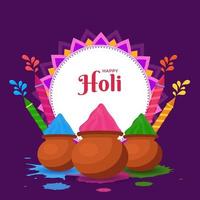 Indian Festival of Colours, Happy Holi Concept. vector