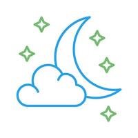 Starry Night Vector Icon