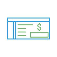 Bank Check Vector Icon