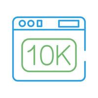 icono de vector de 10k