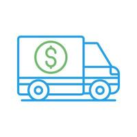 Money Truck Vector Icon