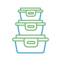 Plastic Food Container Vector Icon