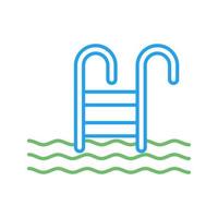 Water Stairs Vector Icon