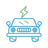 icono de vector de coche eléctrico