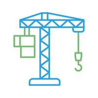 Crane Lifting Vector Icon