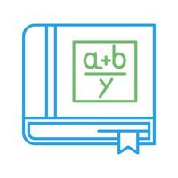 icono de vector de libro de álgebra