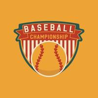 béisbol campeonato Insignia logo diseño. vector