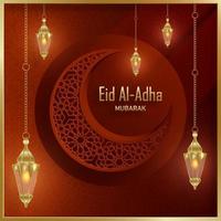 Eid al Adha celebration on color background vector