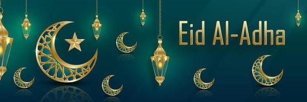 Eid al Adha celebration on color background vector