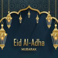 Eid al Adha celebration on color background vector