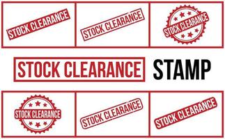 Stock Clearance Rubber Stamp Set Vector