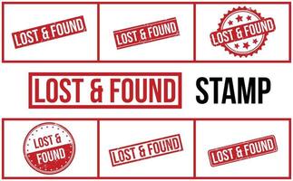 Lost And Found Rubber Stamp Seal Vector