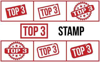 Top 3 Rubber Stamp Set Vector