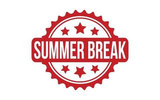 Summer Break Rubber Stamp Seal Vector