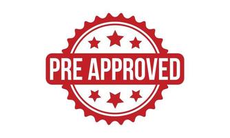 Pre Approved Rubber Stamp Seal Vector
