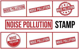 Noise Pollution Rubber Stamp Set Vector