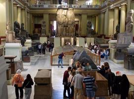 Cairo, Egypt , March 18, 2023  Interior view of The Egyptian Museum in Cairo. photo
