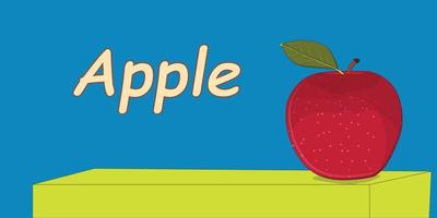 Simple Apple Background Illustration Vector