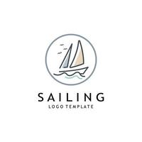 sailboat illustration design vector template