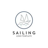 sailboat illustration design vector template