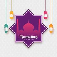 Islamic Holy Month of Ramadan Kareem or Ramazan Kareem Concept. vector