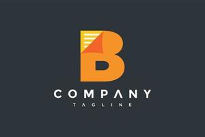 initial B paper logo vector