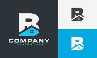 initial B home logo vector