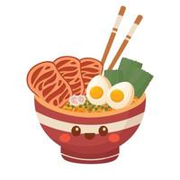 Flat design. Delicious Asian food. All colors are easy to change. vector