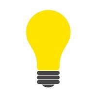 Light bulb icon vector simple illustration. Stock vector.