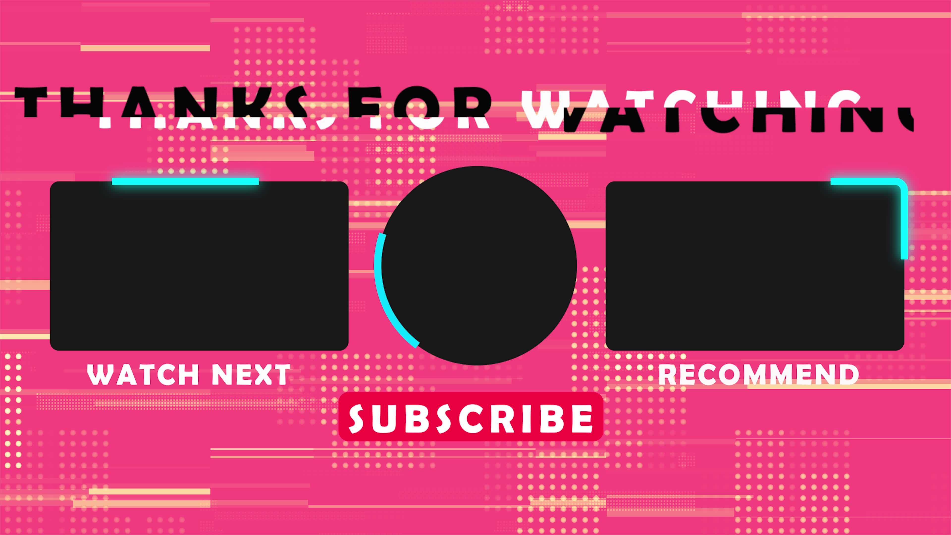 YouTube End Screens Or Outro Motion Graphics Animation With Pink YouTube End Screens Or Outro Motion Graphics Animation With Pink