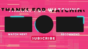 YouTube End Screens Or Outro Motion Graphics Animation With Pink Background.mp4 video