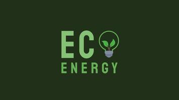 Öko Energie ist bloß Hintergrund Animation ist geeignet zum Präsentationen auf das Einschlag von Öko Energie und das mögen video