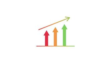 animiert aufsteigend Diagramm. geeignet zum Präsentationen auf Bestände oder schnell wachsend Unternehmen video