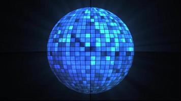 azul disco pelota sin costura vj lazo animación para música transmisión, eventos video