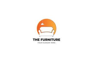 furniture logo concept with armchair vector