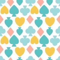 Card sign seamless pattern on white background vector