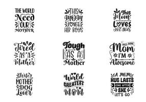 Mothers Day T-shirt Design Bundle vector