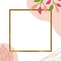 Abstract art vector. Luxurious wallpaper in a minimalist style with simple lines, silhouettes of plants and botanical leaves, organic shapes. Vector background for banner, poster, flyers, web.
