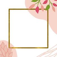 Abstract art vector. Luxurious wallpaper in a minimalist style with simple lines, silhouettes of plants and botanical leaves, organic shapes. Vector background for banner, poster, flyers, web.